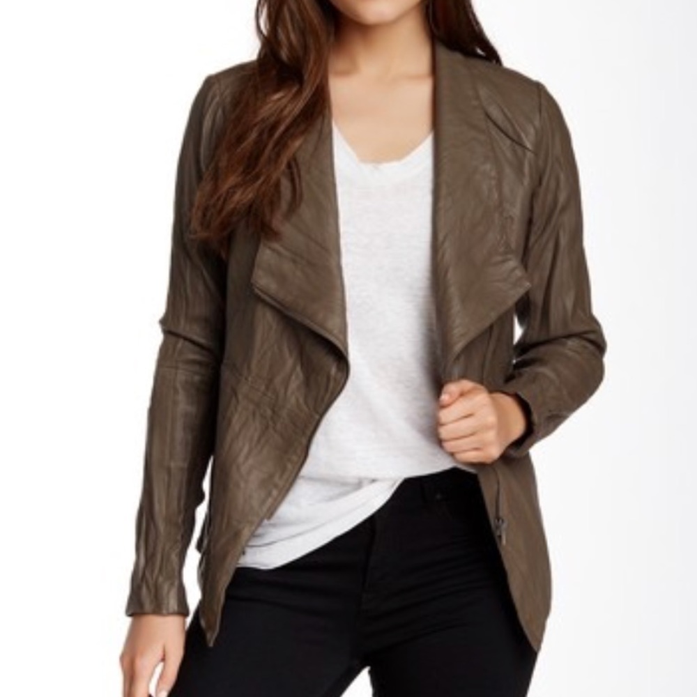 BB Dakota Ellif Knit Sleeve Faux Leather Jacket